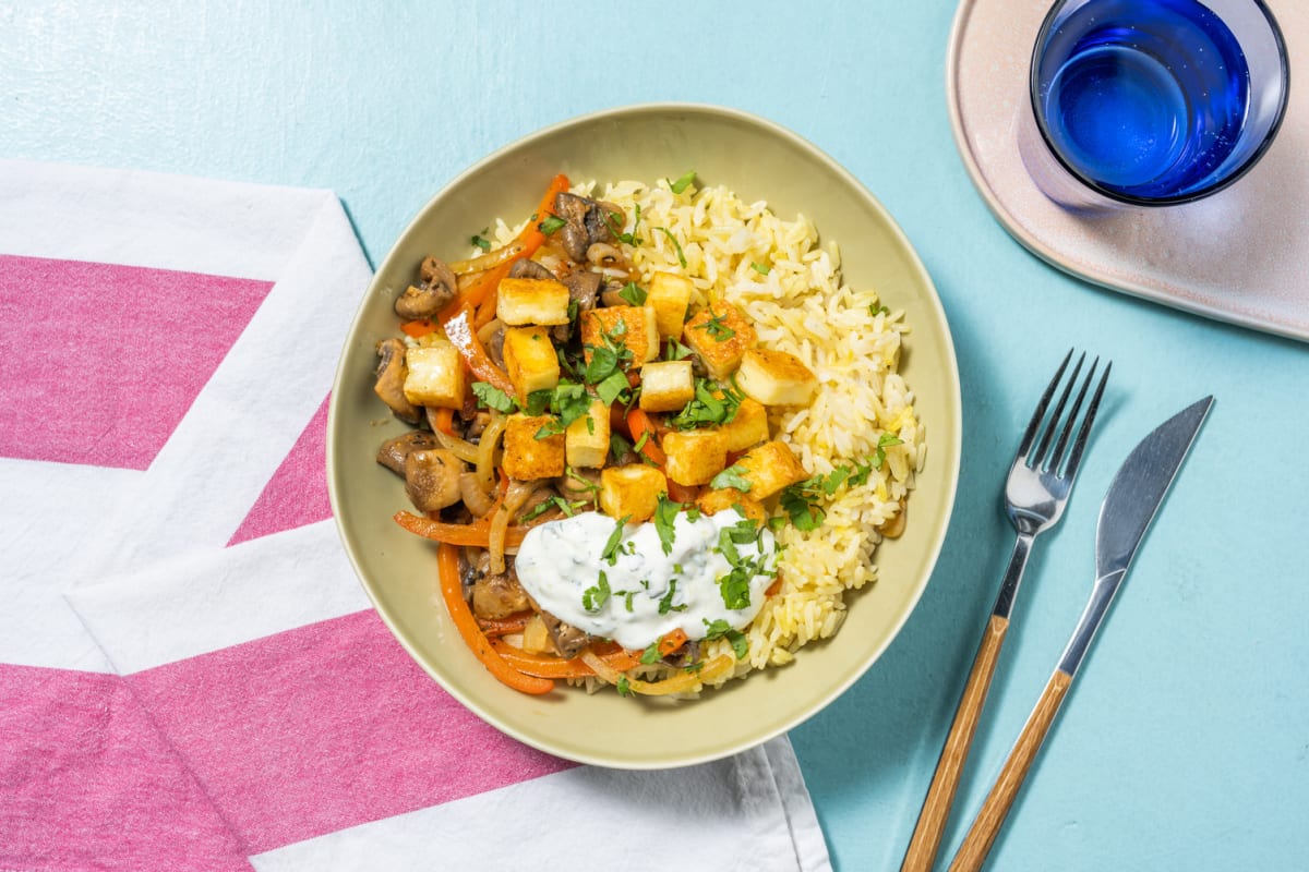 Middle Eastern Mushroom Rice Bowl