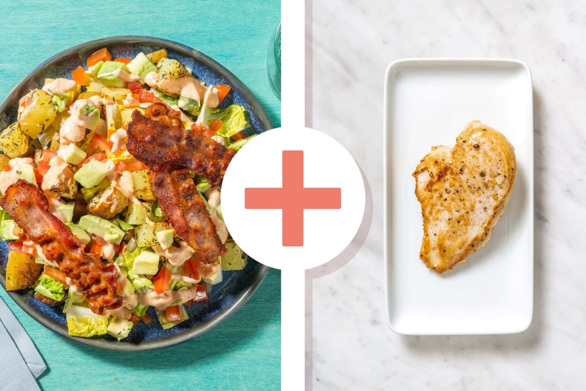 Chicken Breast and BLT Inspired Summer Salad 