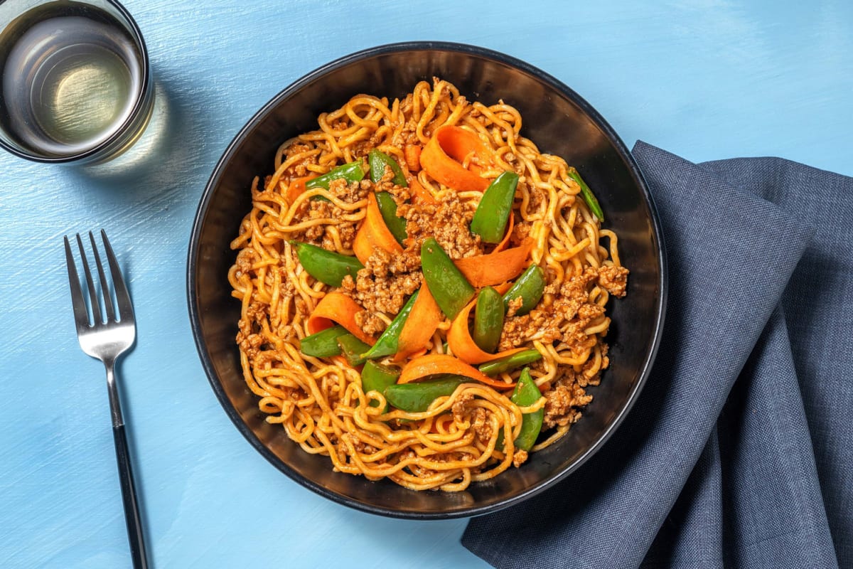 Thai Inspired Pork and Noodle Stir-Fry
