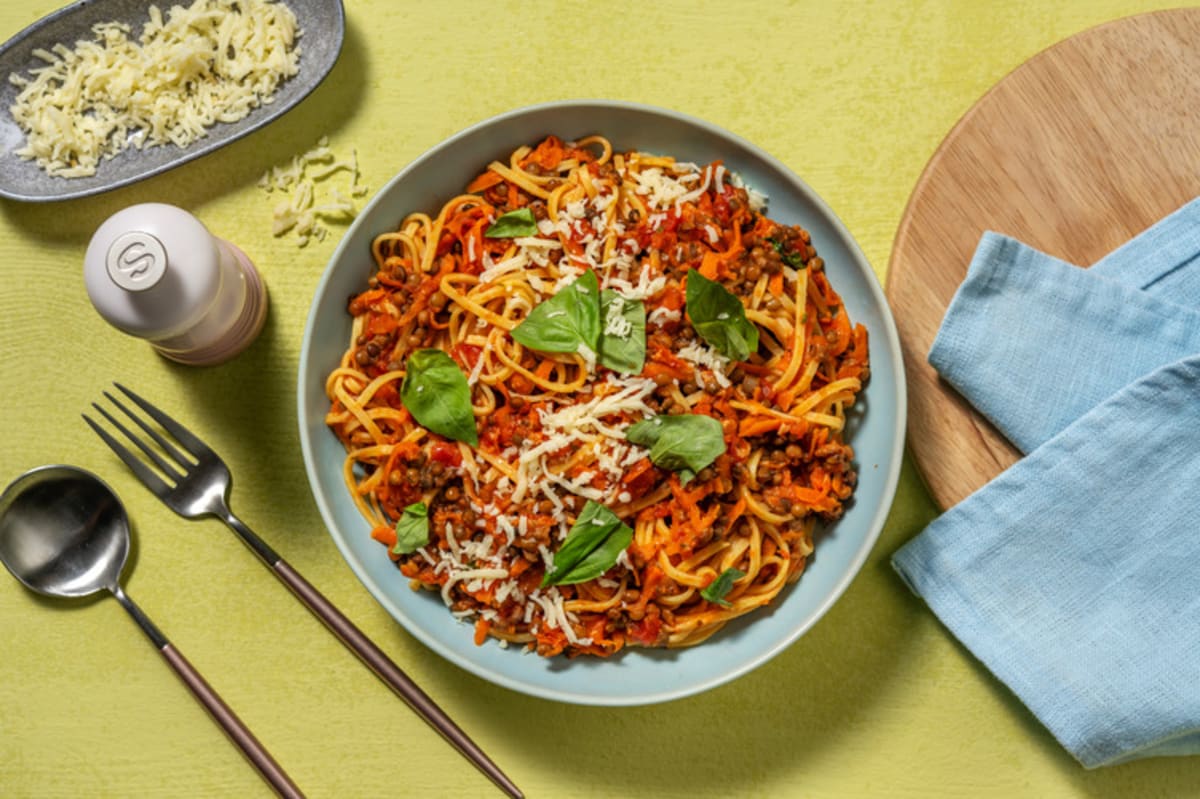 Lentil Ragu Linguine