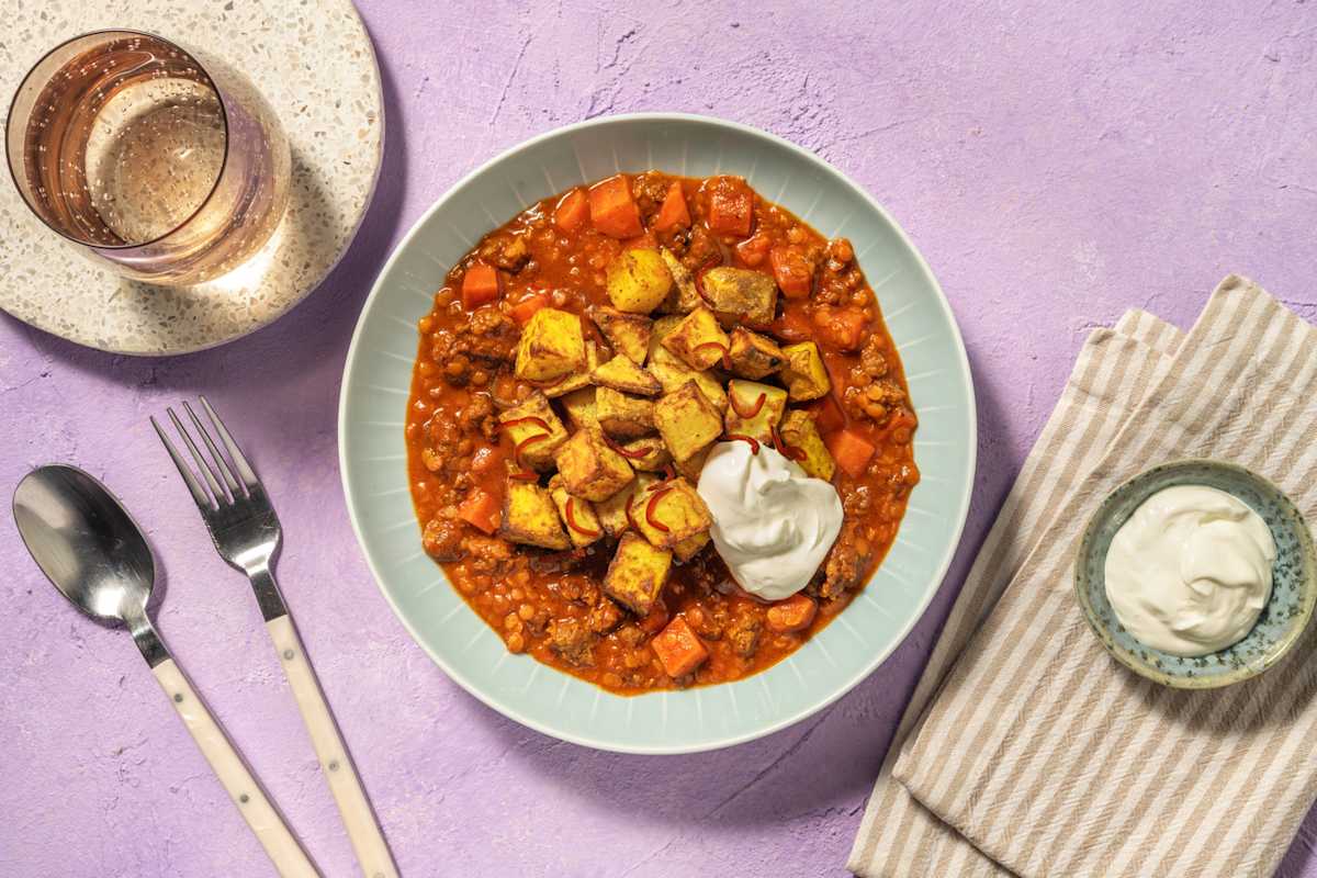 Potato Topped Lean Beef Curry