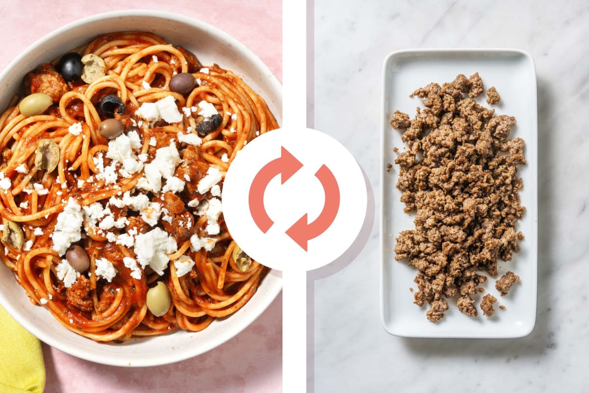 Oven-Cooked Beef Ragu and Spaghetti