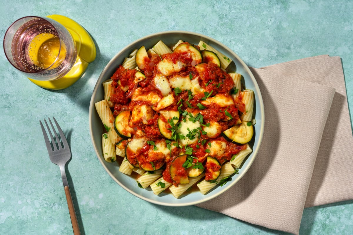 Garlic and Courgette Rigatoni