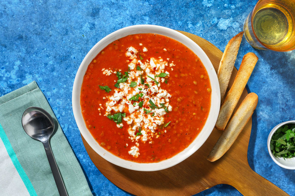 Roast Tomato and Lentil Soup