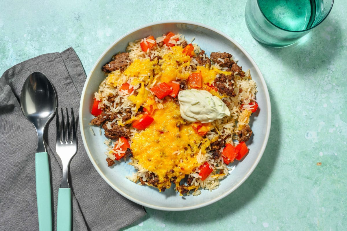 Tex-Mex Beef and Rice Skillet