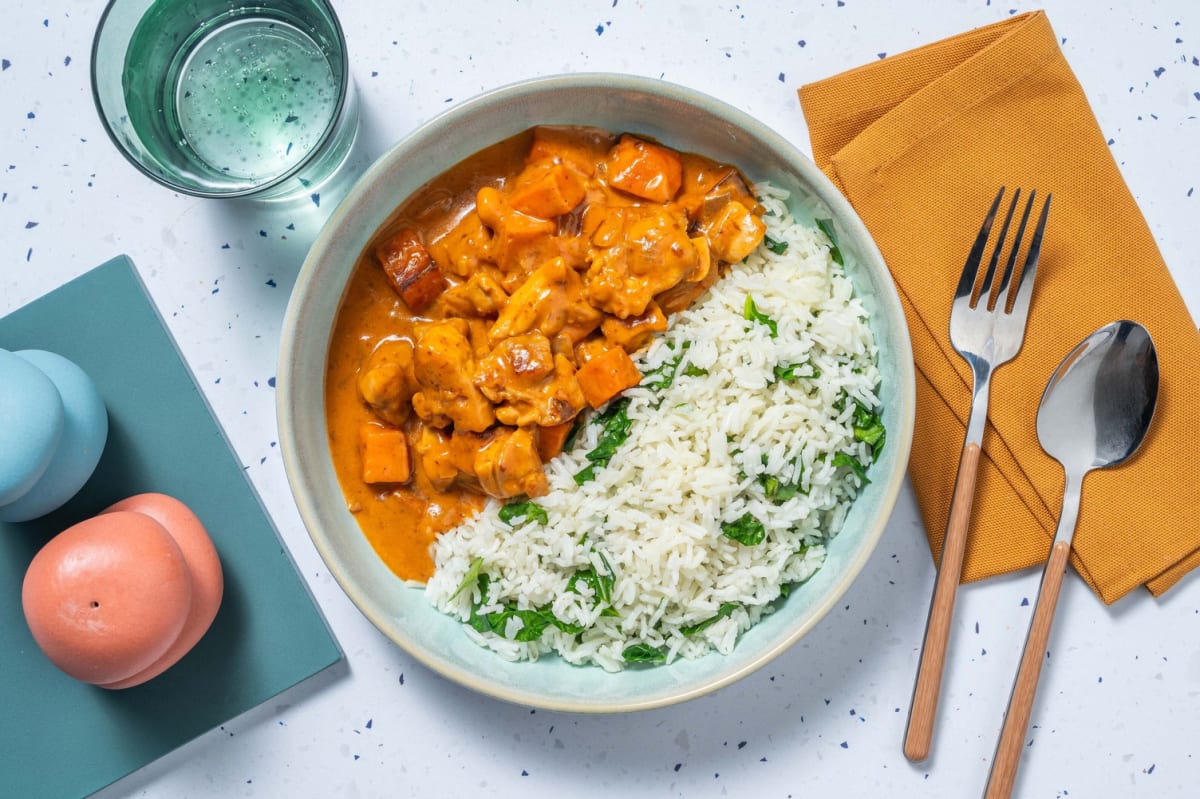 Rich Chicken Thighs and Sweet Potato Curry