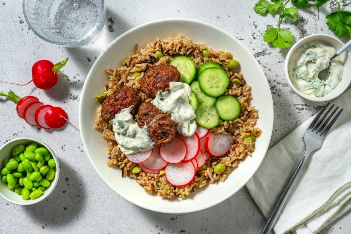 Smart Beef and Edamame Bowls