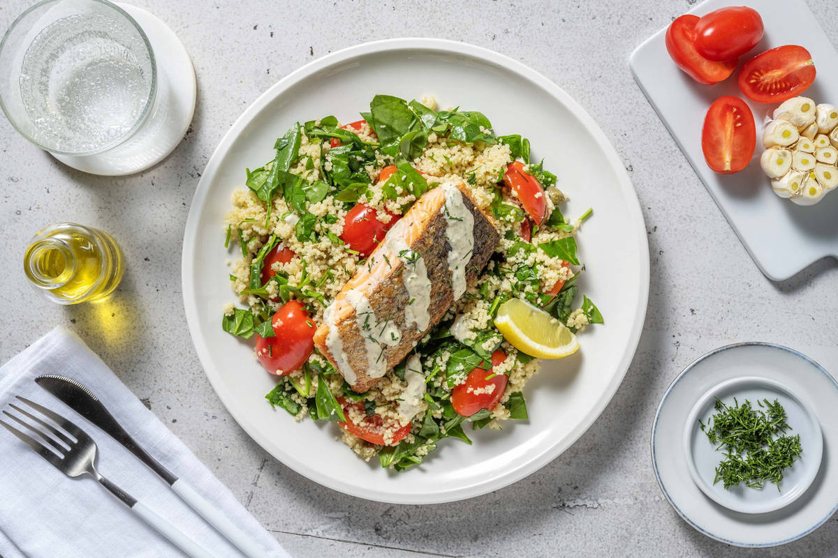 Cal Smart CaperDill Dressed Salmon Recipe HelloFresh