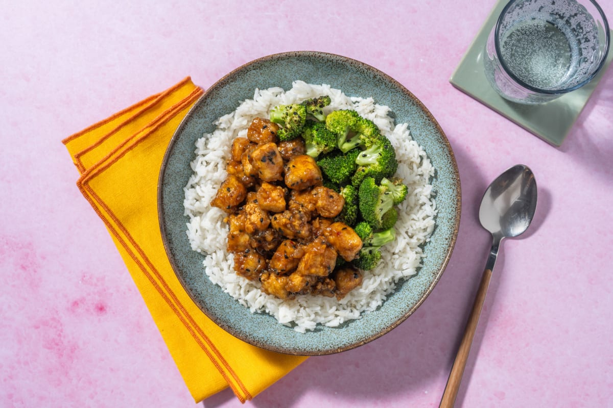 Sweet & Sticky tofu met broccoli