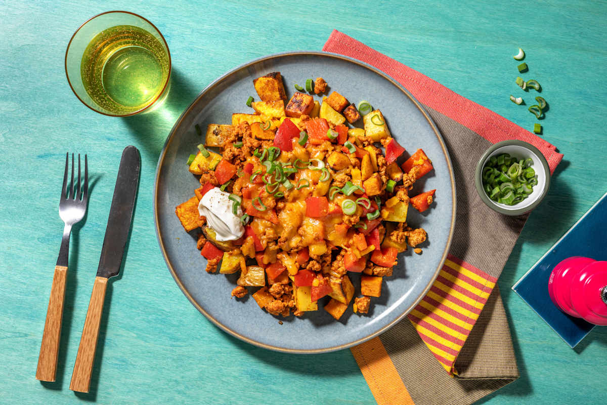 Cheesy Beef and Pork Hash