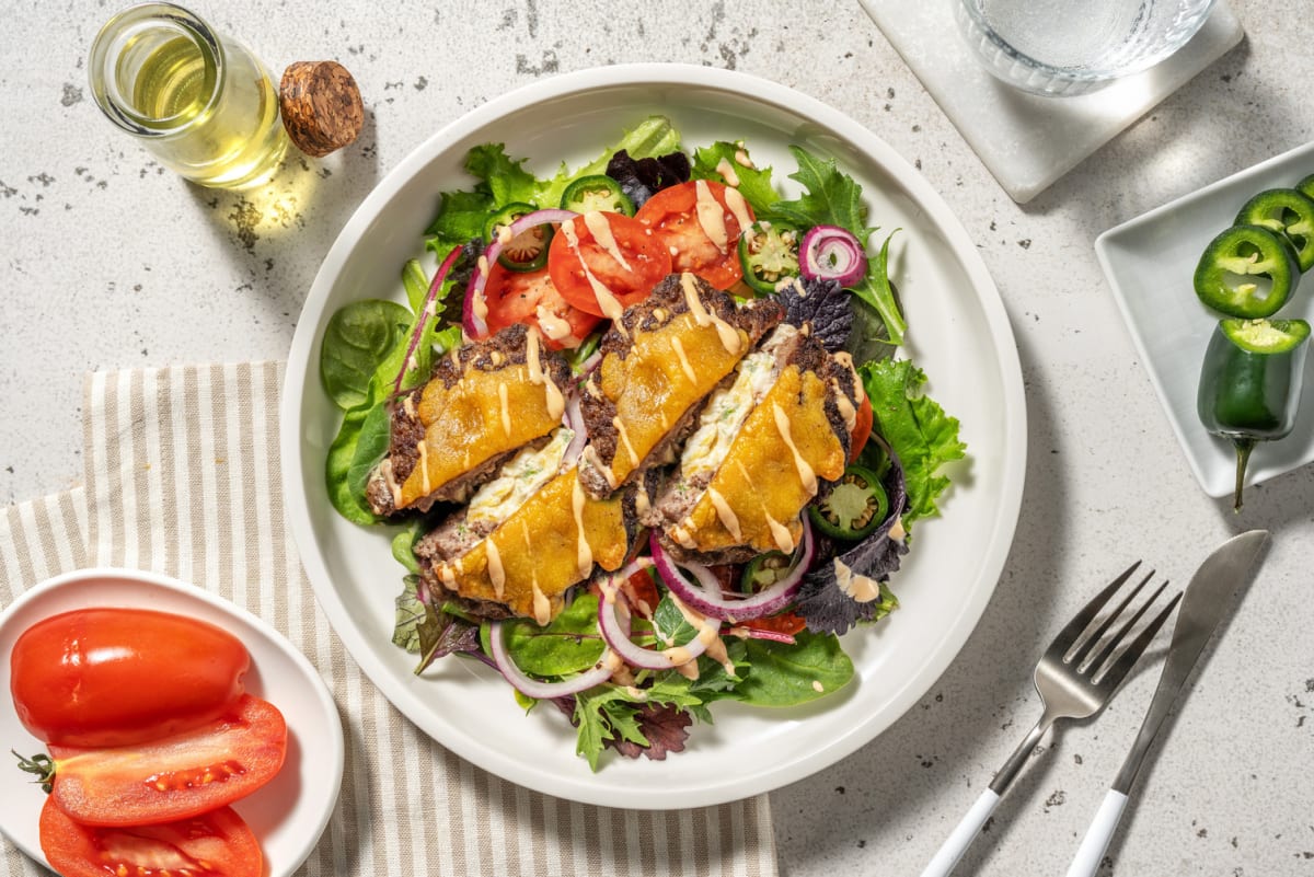 Carb Smart Jalapeño Popper Bunless Turkey Burgers