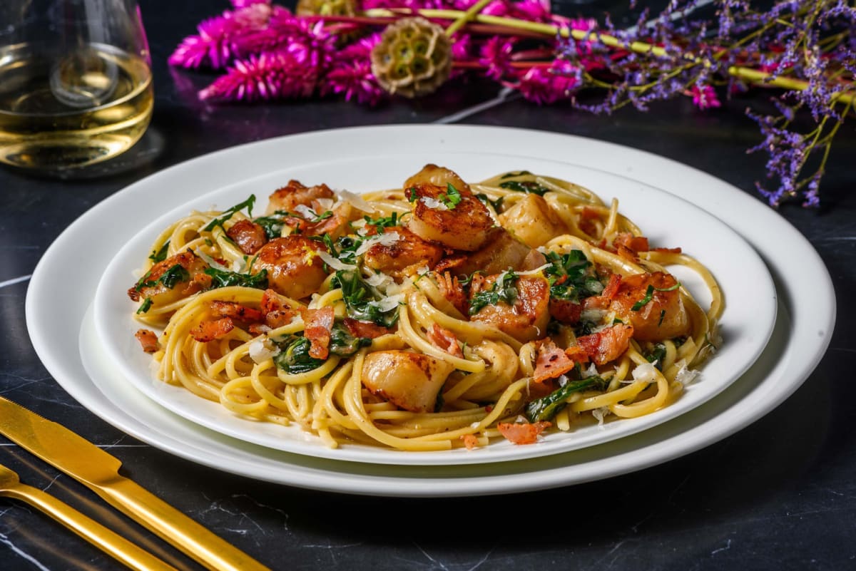 Scallop and Bacon Linguine 