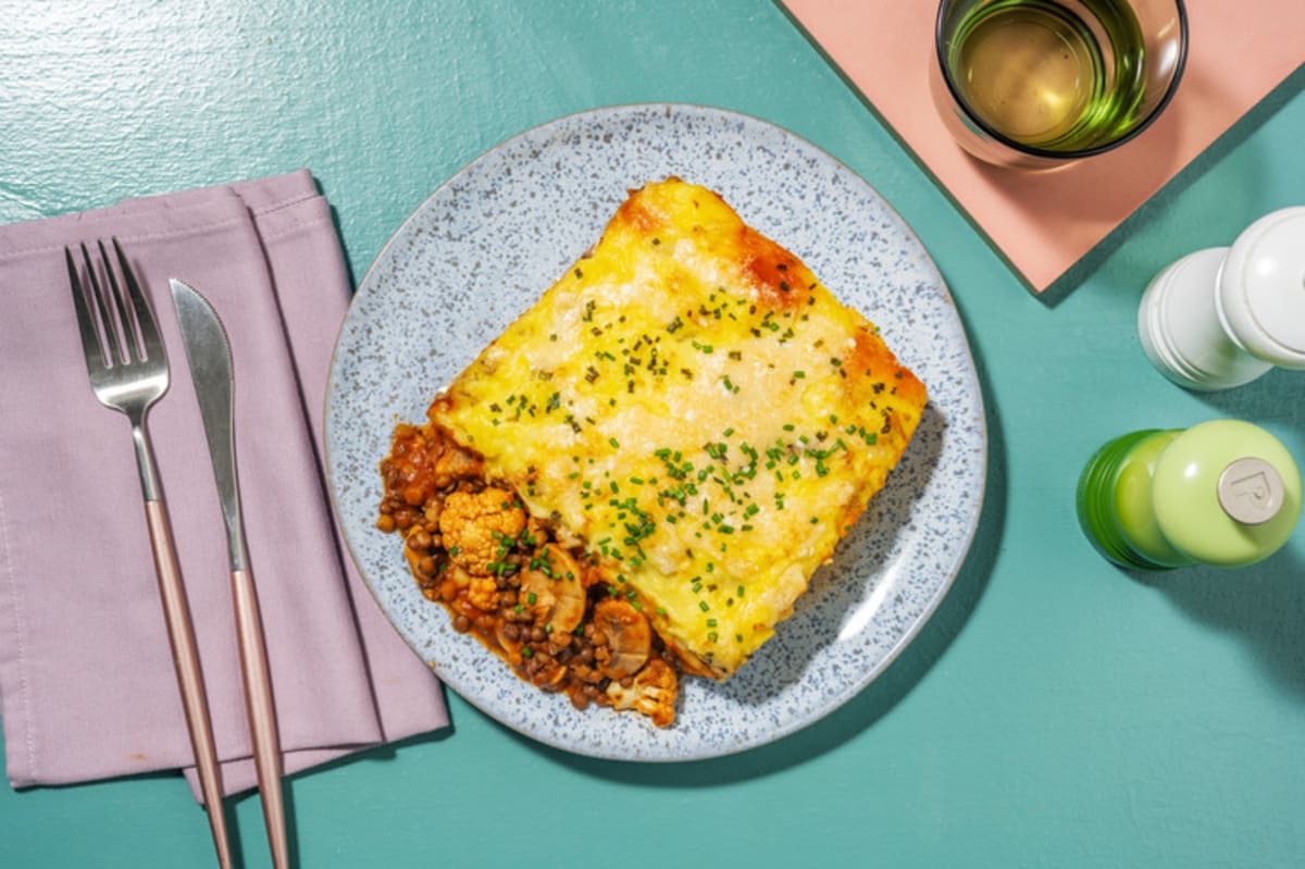 Cauliflower and Harissa Lentil Pie