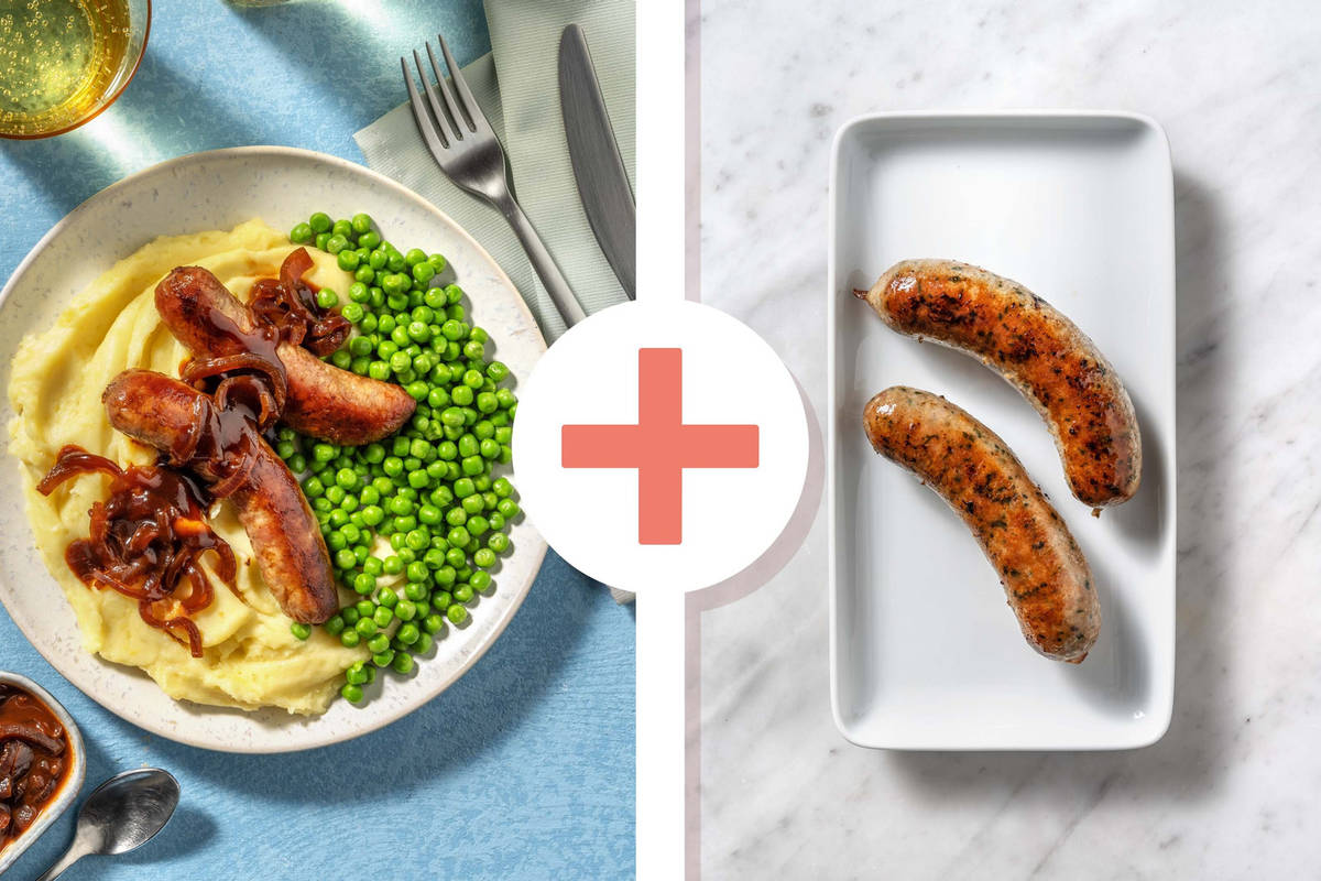 Double Cumberland Sausages and Mash Recipe HelloFresh