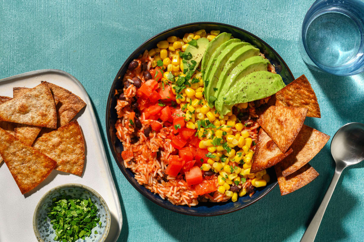 Bowl burrito et riz à la tomate