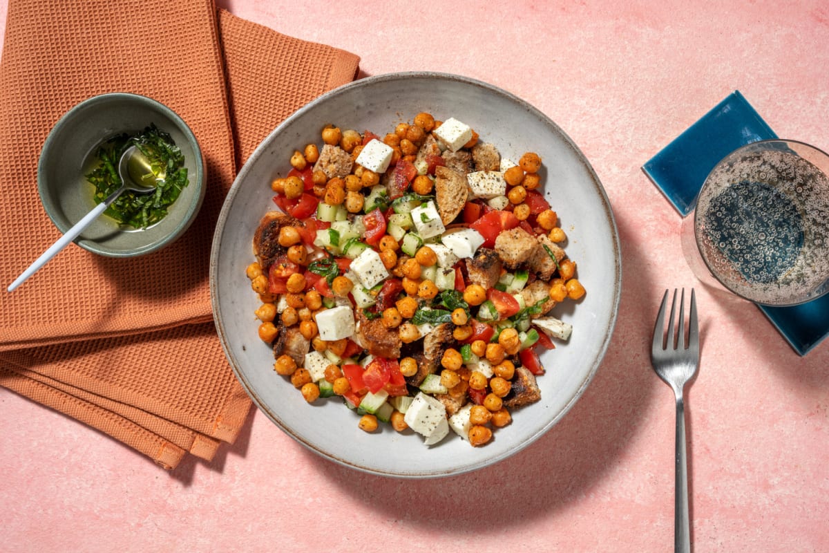 Panzanella a modo mio - ceci e mozzarella