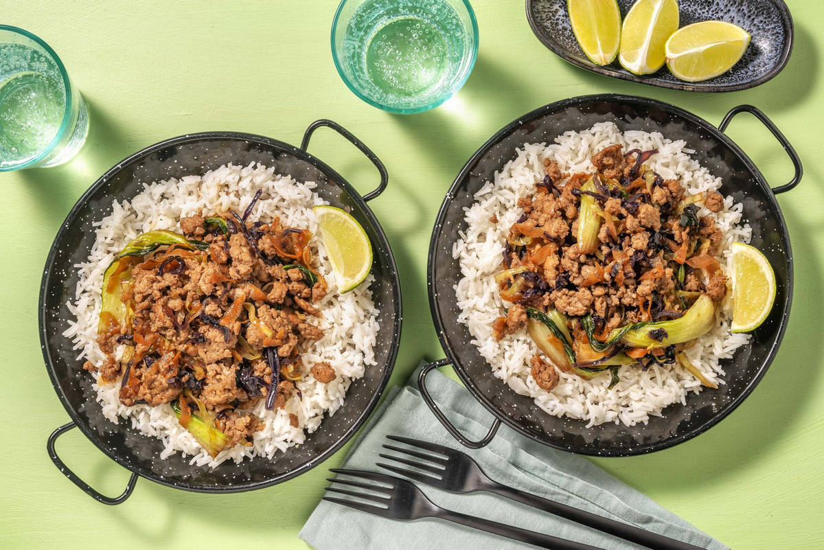 Sticky Honey Pork Rice Bowl Recipe HelloFresh