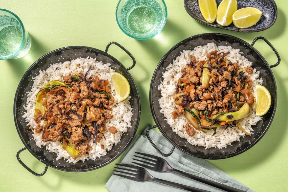 Sticky Honey Pork Rice Bowl