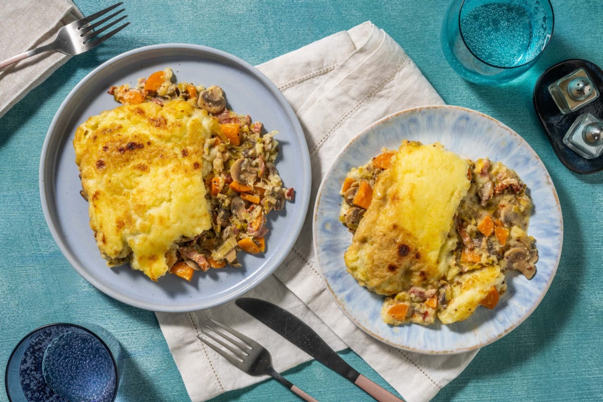 Bacon, Leek and Mushroom Pie