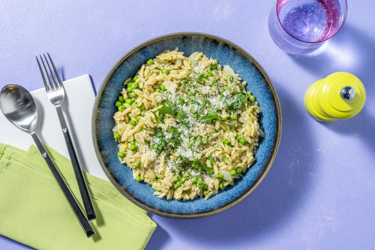 Pea and Pesto Orzo