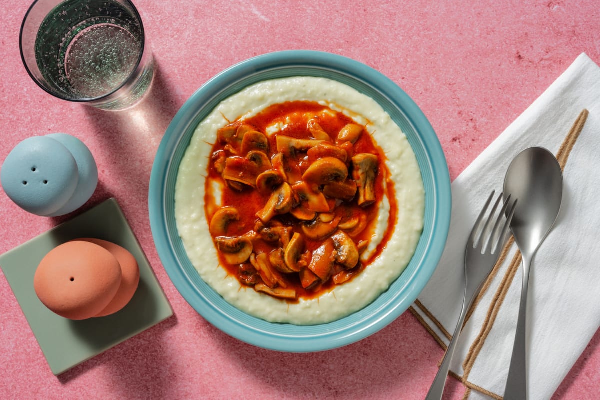 Polenta morbida al burro e gorgonzola Dop