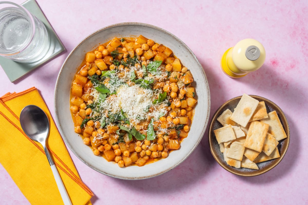 Zimino di ceci, spinaci e Grana Padano Dop