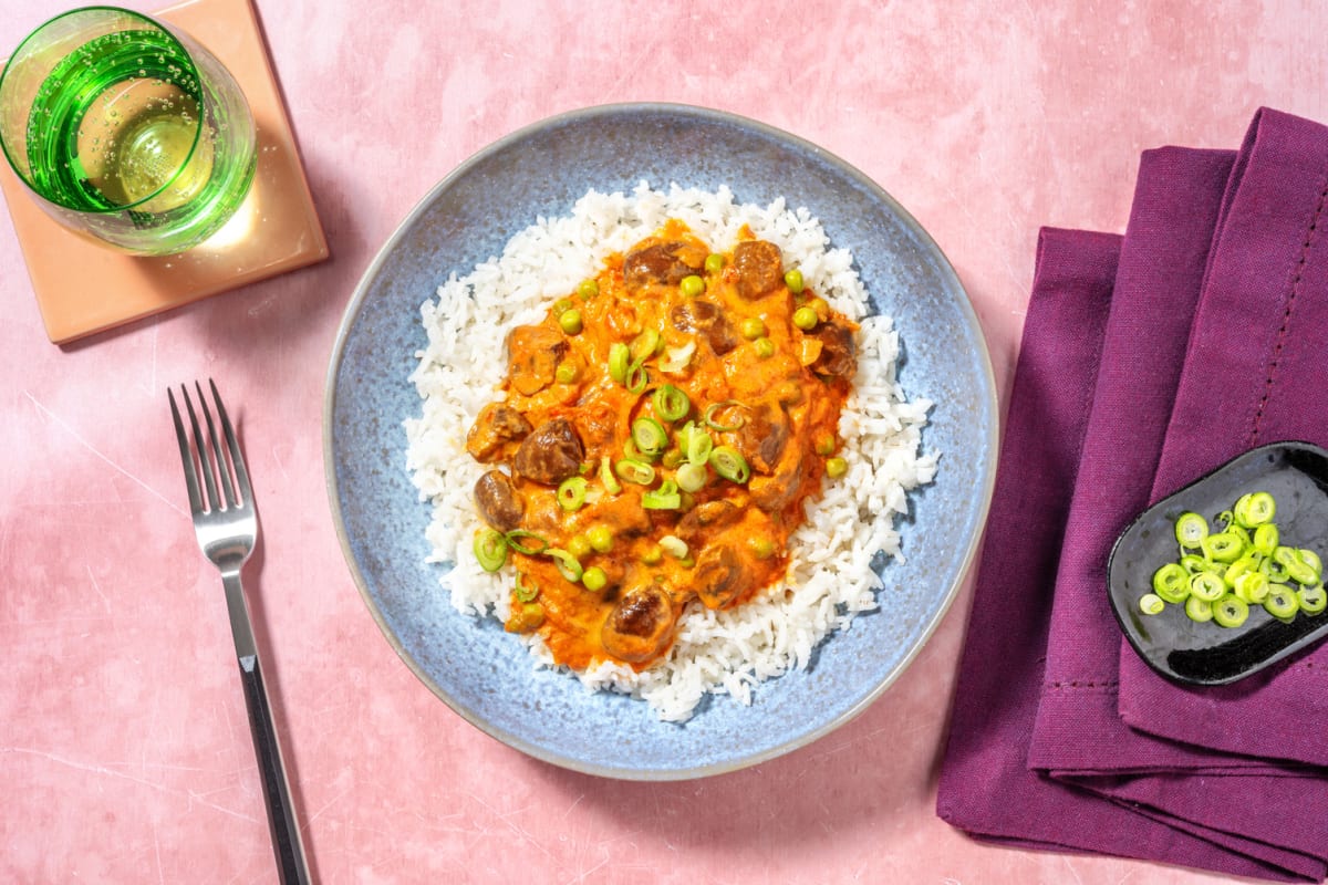 Pea and Mushroom Rogan Josh