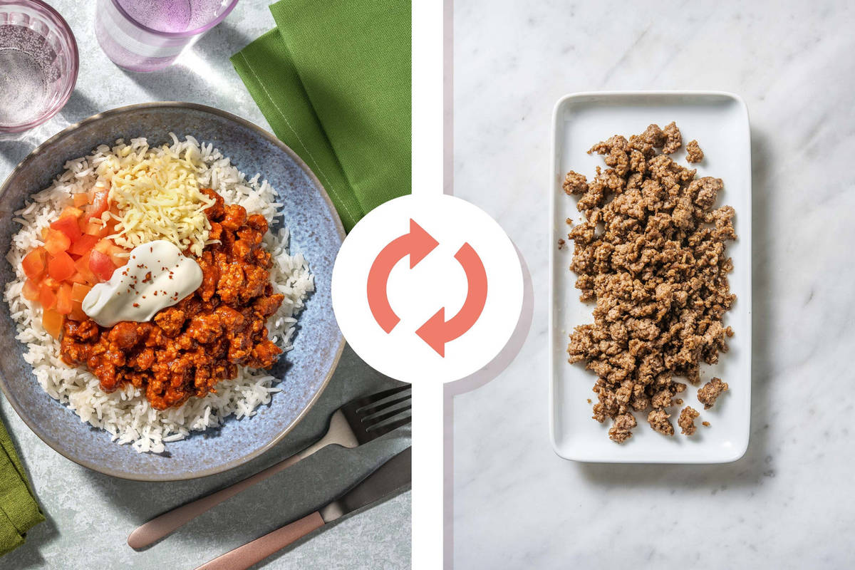 Beef Chilli and Rice Burrito Bowl Recipe HelloFresh