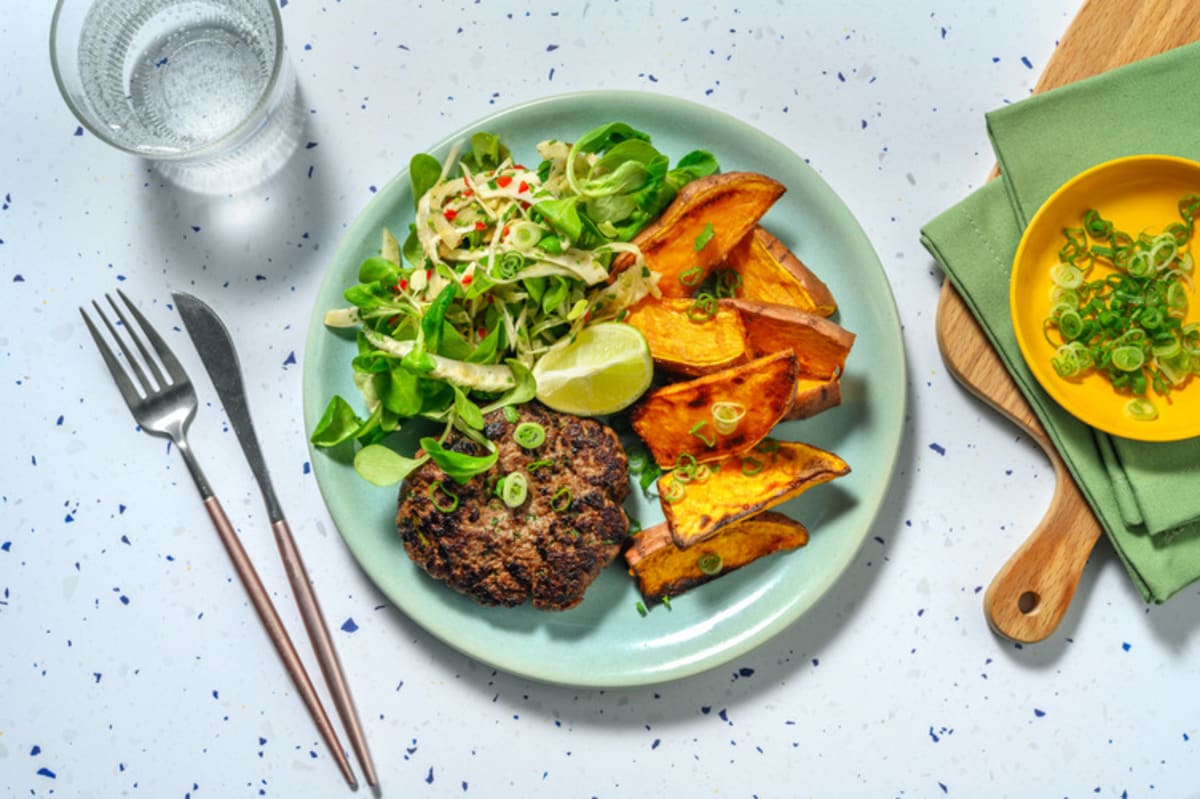 Thai Spiced Naked Pork Burgers