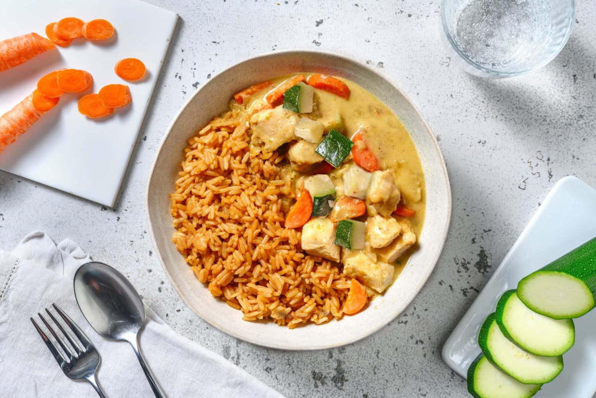 Groene curry met kip
