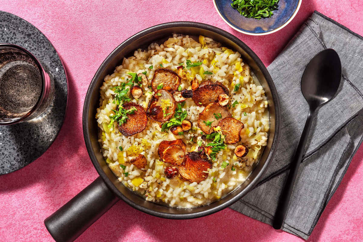 Risotto au topinambour croquant 