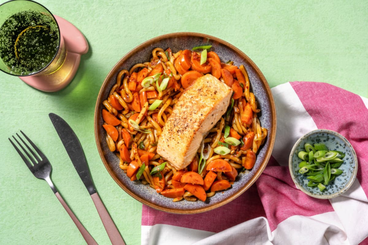 Teriyaki Salmon Noodles