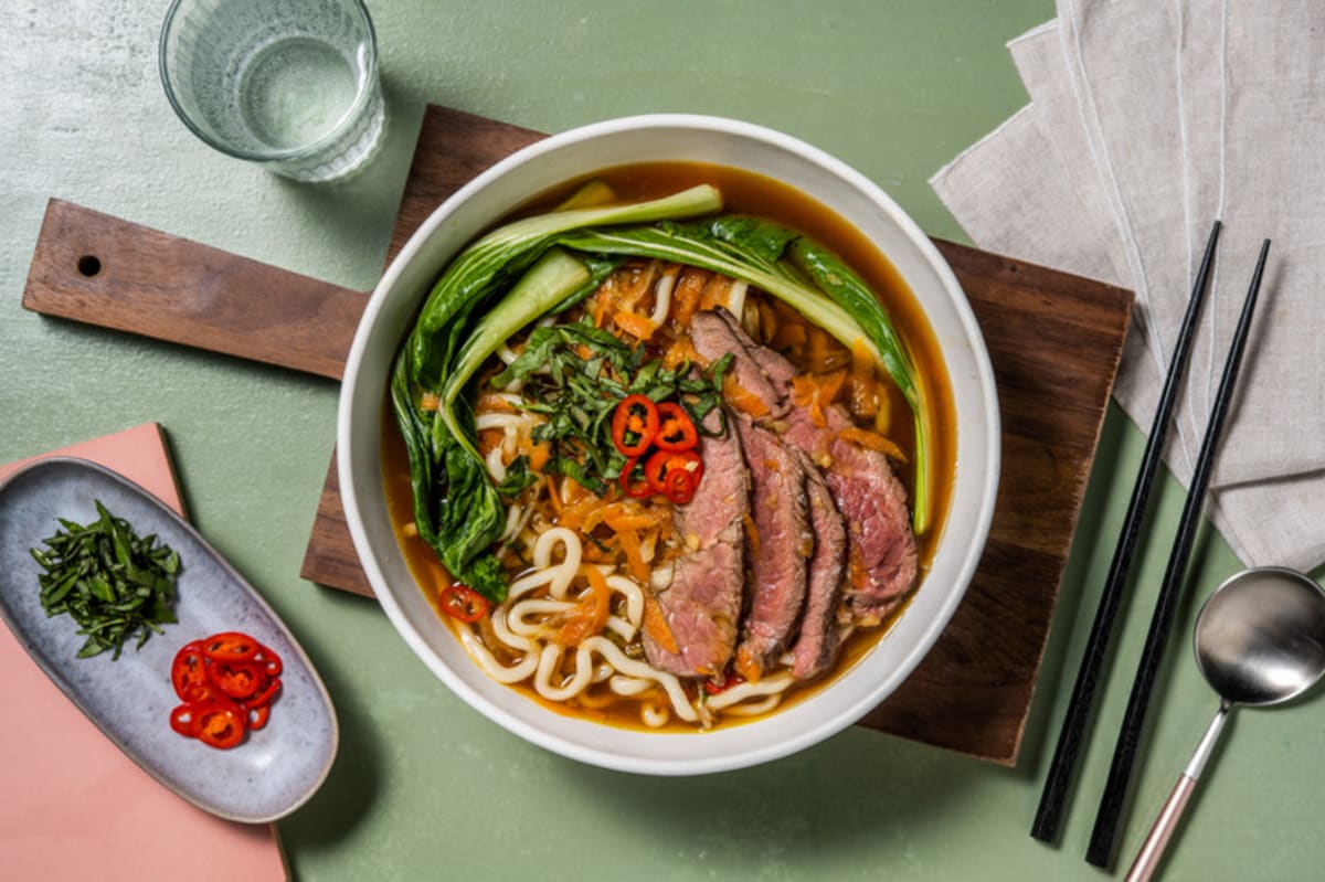 Beef Strip Pho-Style Soup