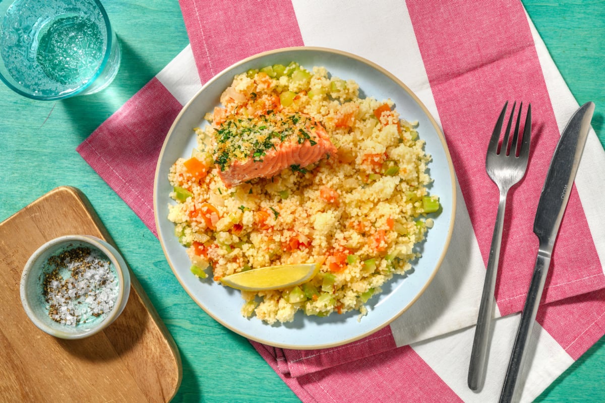 Salmone gratinato al prezzemolo e limone