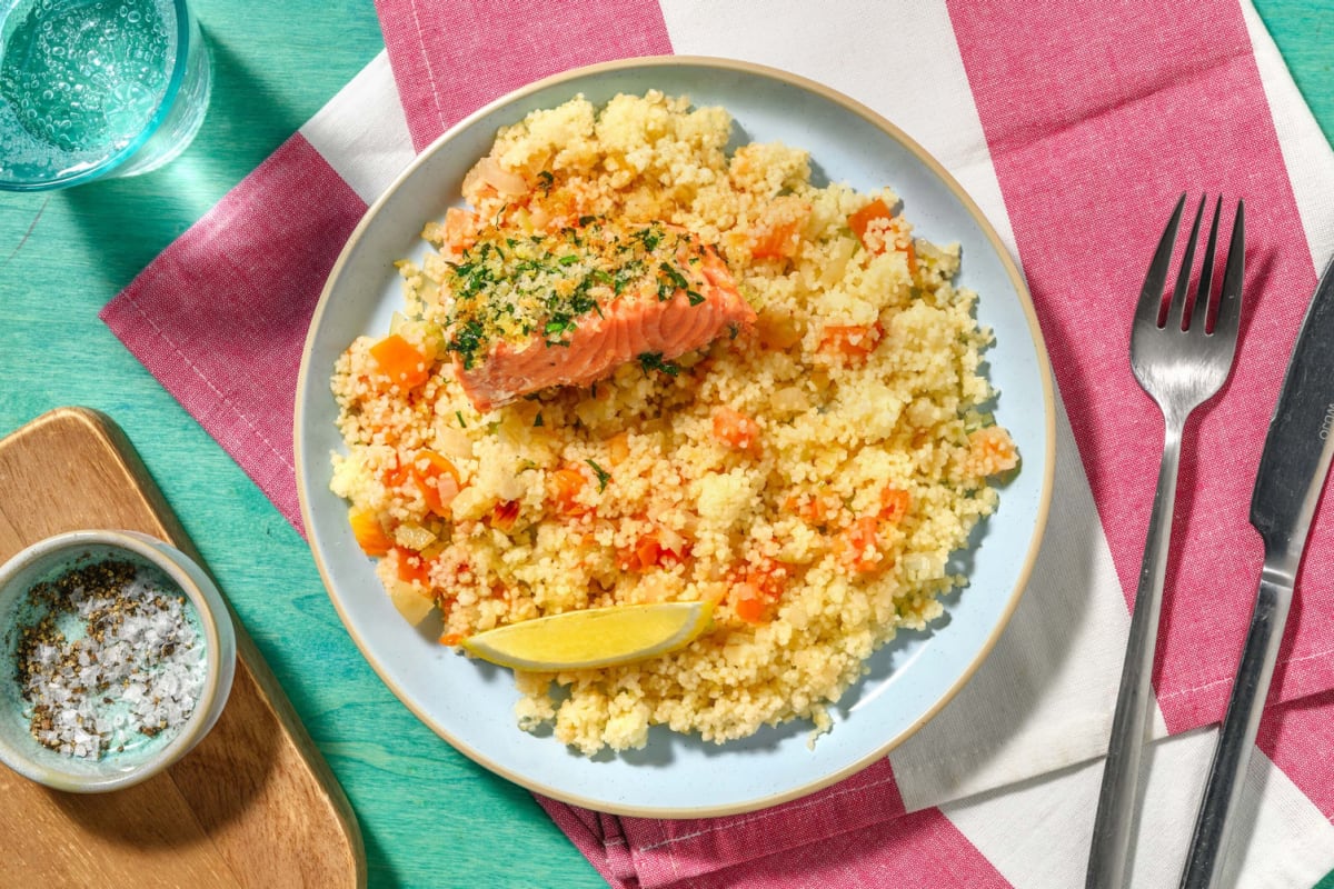 Salmone gratinato al prezzemolo e limone