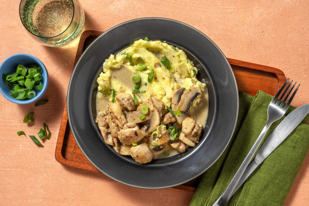 Creamy Mustard Chicken and Mushrooms 