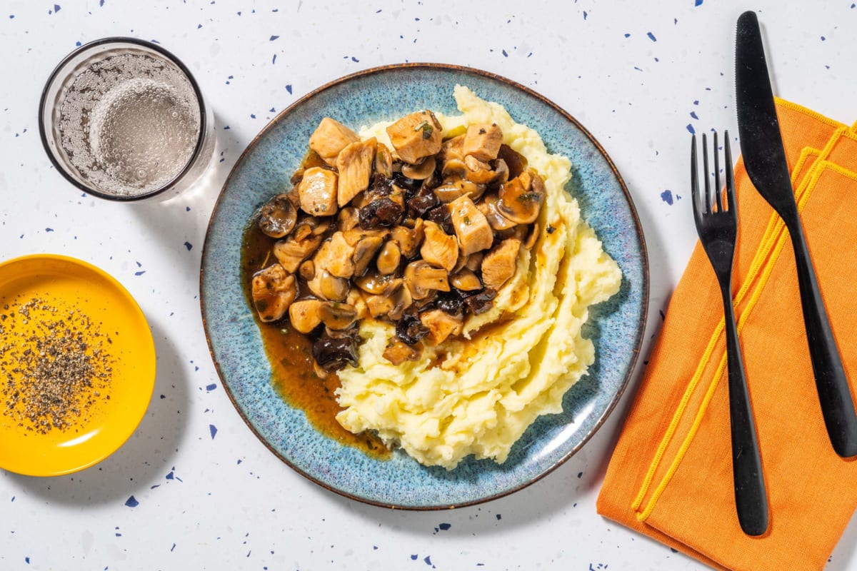 Red Wine Chicken and Mushroom Stew