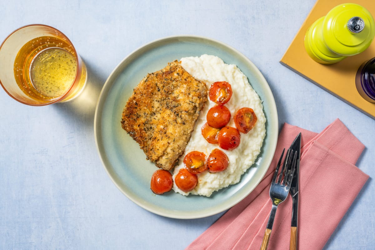 Merluza con panko y mayonesa de pimentón