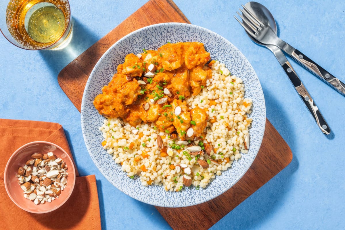 Tajine di vitello alla crema di peperoni