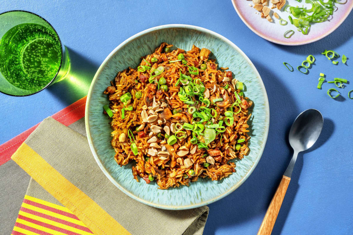Chinese Style Bacon and Mushroom Fried Rice Recipe HelloFresh