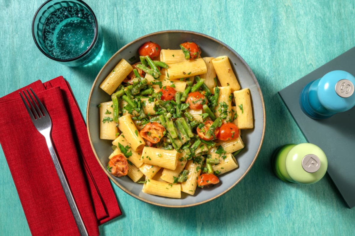 Creamy Green Bean Rigatoni