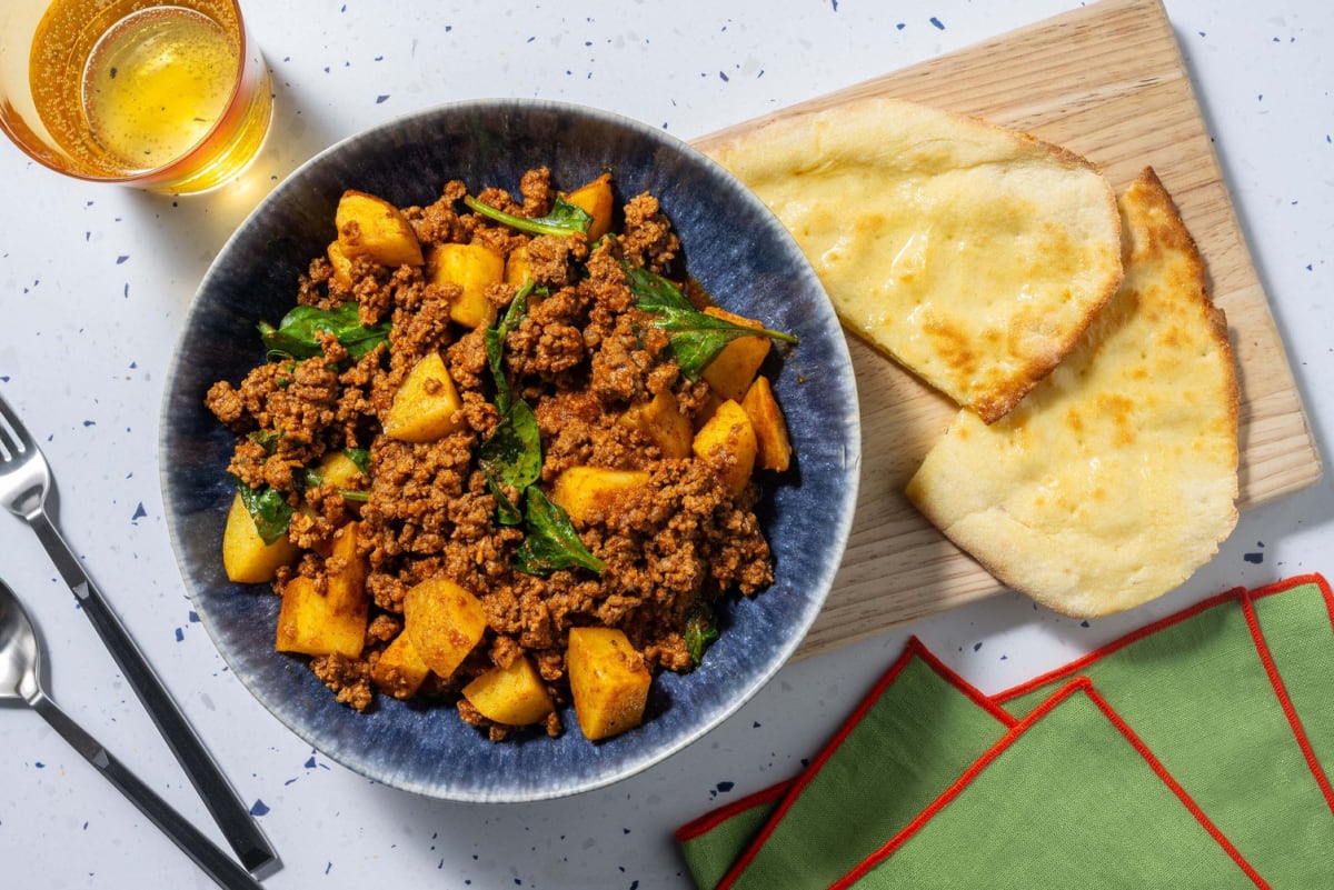 Beef, Potato and Spinach Rogan Josh Curry