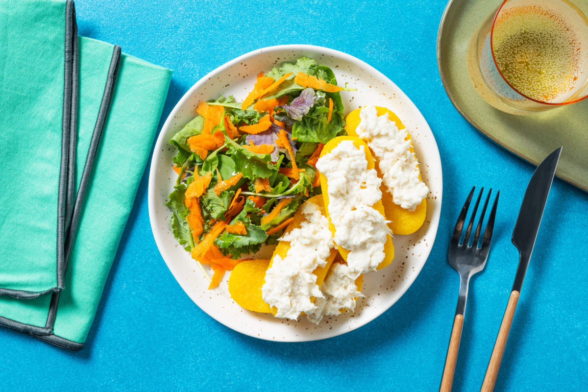 Merluzzo mantecato e polenta dorata
