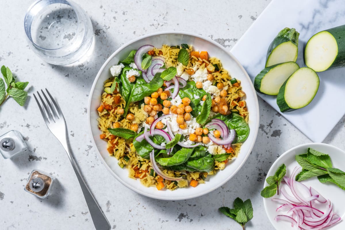 Indian roasted chickpea bowl