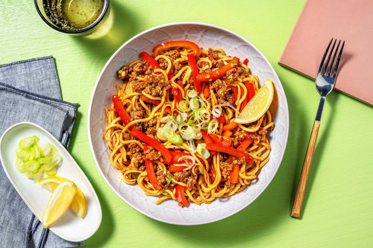 Cumin Spiced Teriyaki Lamb Noodles