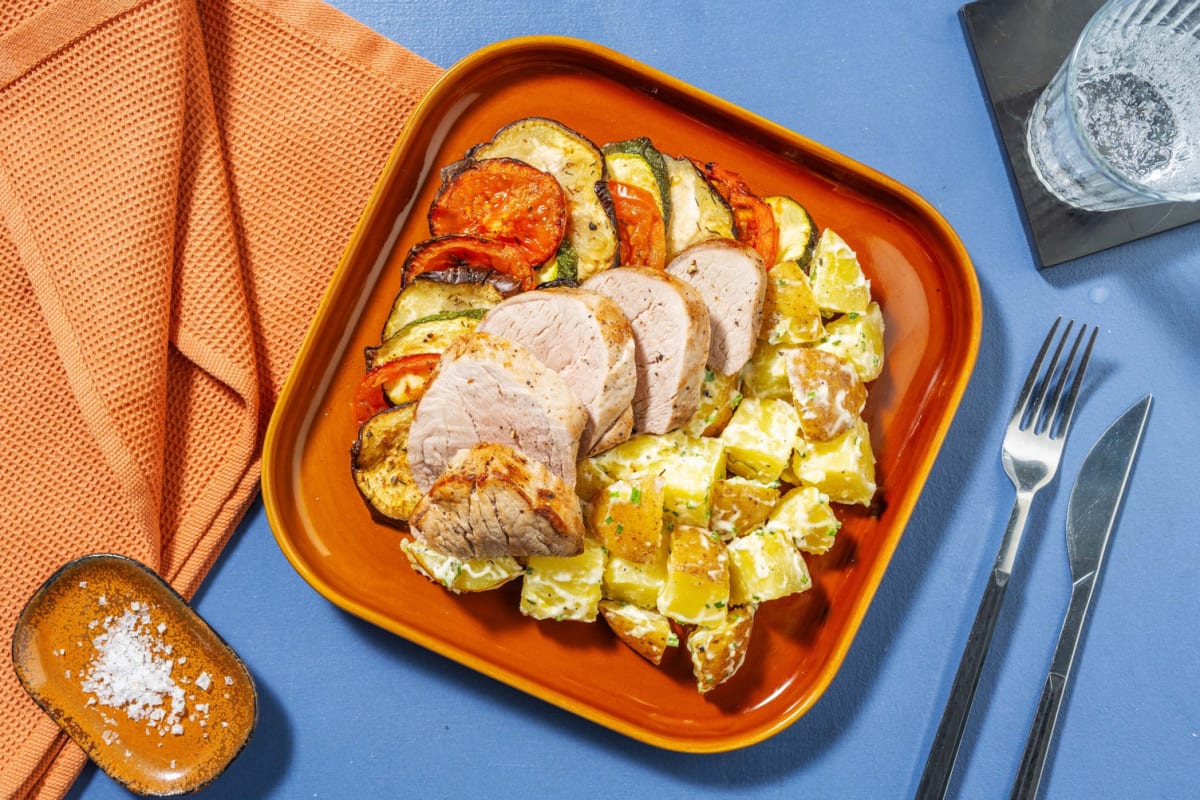 Varkensoester met ratatouille