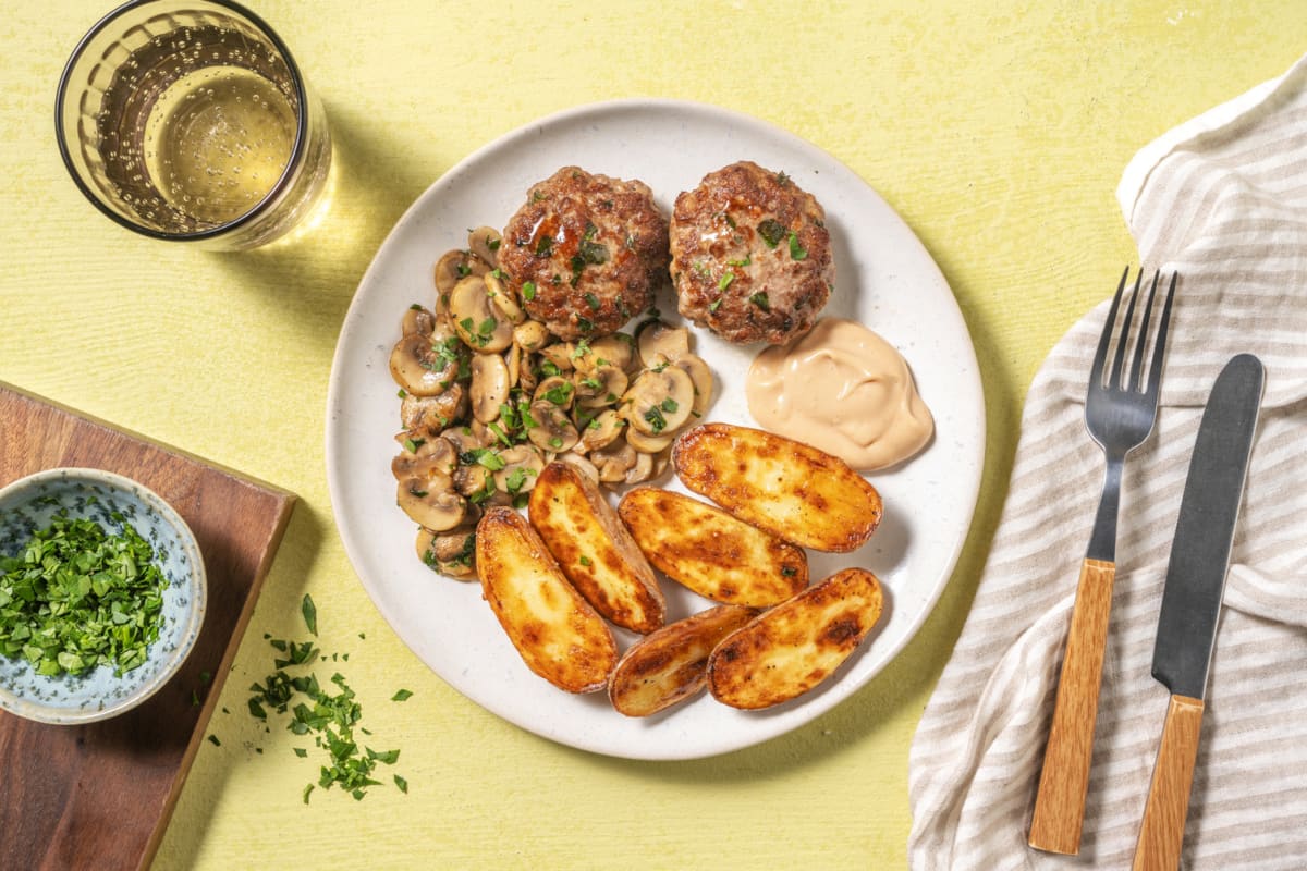 Svizzerine di manzo e maiale al formaggio 
