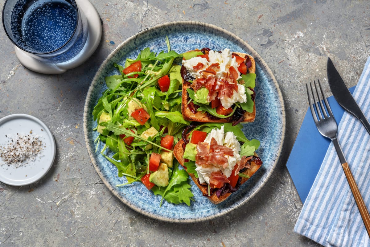 Crispy Serrano Tricolore Bruschetta