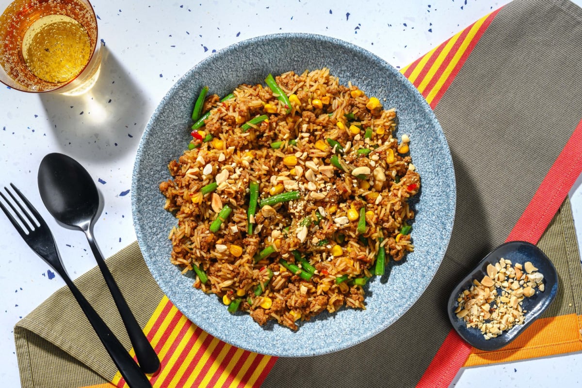 Speedy Honey Garlic Beef Fried Rice