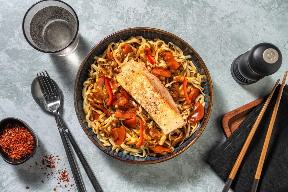 Teriyaki Salmon Noodles